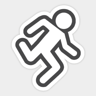 Portal guy white Sticker